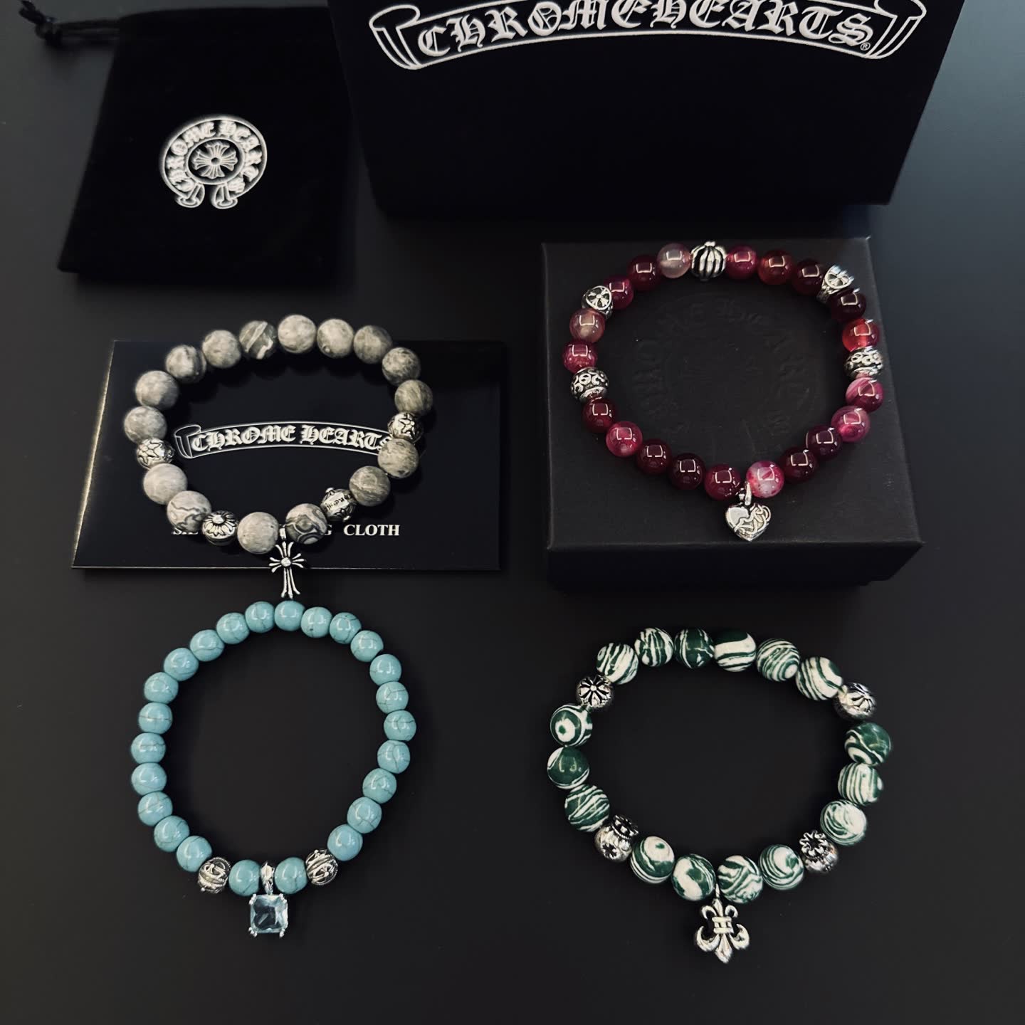 Chrome Hearts Beaded Bracelets Set Chrome Hearts Beaded Bracelets Set